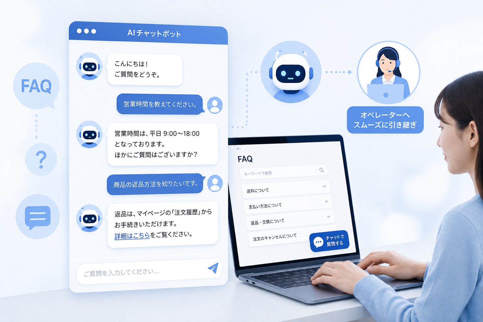 チャットボット機能のイメージ
